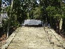 白和瀬神社石段から見上げる拝殿