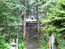 新宮熊野神社参道石段越に見える本殿