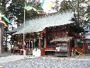田村清顕と縁がある大鏑矢神社拝殿右斜め前方から見た画像