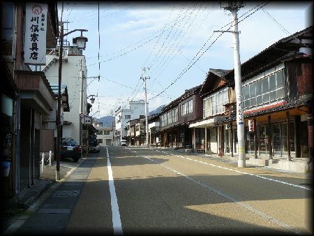 津川宿：町並みを撮影した画像
