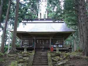 大内宿の住民達が信仰した高倉神社の拝殿